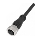 QE12-N4F2 Разъём прямой с кабелем. Разъем: M12, 4pin, мама (гнездо), медно-никелевый сплав + PVC, А-кодирование, Imax-4A, 250VAC/DC; Кабель: 4-жильный, длина 2 м preview