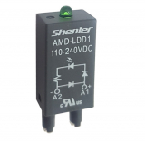 AMD-LDD 1  110/240VDC  Модуль защиты  от обратного напряжения (защитный диод + светодиод) , напряжение 110/240 VDC. поляризация +А1/-А2