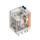 DRM570024LT Реле 5А AgNi, 4С, катушка управления 24VDC, Светодиод + тествая кнопка,Weidmuller