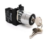 CM100AC20 Кнопка с ключом 0-1, с фиксацией,ключ выним. в полож. 0 и 1 (1НО)  (CM)