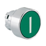 8 LM2T B1113 Толкатель кнопки в металлическом корпусе, утапливаемый, без фиксации, (без крепежного основания ..AU120), цвет зеленый, с символом "I" preview
