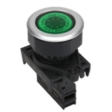 L3RF-L3GD Круглая плоская сигнальная лампа, Утопленная, LED 12-24VAC/VDC, цвет Зеленый, диаметр 30 мм