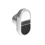 LPSBL7114 Двойная кнопка нажатия без фиксации с белым световым индикатором, с двумя утопленными кнопками, цвета белый и черный, (без крепежного основания LPXAU 120M) preview