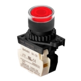 S2PR-P3RBDM, Кнопка нажатия с подсветкой, НЗ, LED 12-30VDC/AC, цвет красный