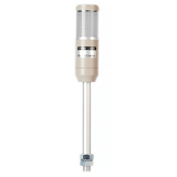 MT5B-1CLM-C, Сигнальные колонна диаметром 56 мм с лампой накаливания MAB-T15-D-240-10. постоянное свечение, питание 220-240VAC, Стойка 225 мм + Винтовое крепление M20xP1.5, 1 секция, цвет плафона бесцветный (прозрачный)