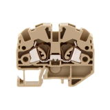 ZSRK 2,5/2A BG Проходная клемма пружинная, 2 соединения, цвет бежевый, 2,5 мм² 24А 800В, ширина 5 мм (Conta-Clip Германия)