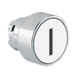 8LM2TB1118 Толкатель кнопки в металлическом корпусе, утапливаемый, без фиксации, (без крепежного основания ..AU120), цвет белый, с символом "I" preview