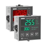 2ТРМ1-Щ1.У2.РР Двухканальный регулятор со встроенным источником питания 24VDC в щитовом исполнении 96х96х53 с красной индикацией, два выхода реле 8 А, 250В