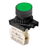 S2PR-P1GB, Кнопка нажатия, НЗ, цвет зеленый