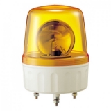 AVGB-20-Y, Проблесковый маячок + Зуммер 80 дБ, d=135мм, механическое вращение, Лампа накаливания MAB-T15-D-240-25, Питание 220VAC, Цвет Желтый.