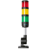 RO5C1-324F-RYG Светодиодная сигнальная колонна Raventek, диаметр 50 мм, Режим свечения - постоянное с зуммером, 3 цвета RYG (красный, желтый, зеленый), питание 24VDC, универсальное крепление с изменением угла наклона, IP65, кабель 0,4м
