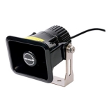 MSP-LBM-01(B) 12VDC Электронная рупорная сирена, для монтажа на крепление, размер 110 мм х 88 мм х 135 мм, питание 12VDC, звуковое давление 100 + 5 дБ, IP65, цвет черный