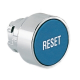 8 LM2T B1196 Толкатель кнопки в металлическом корпусе, утапливаемый, без фиксации, (без крепежного основания ..AU120), цвет синий, с символом "RESET" preview