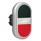 LPC BL7112 Толкатель двойной кнопки без фиксации c возможностью подсветки, (без крепежного основания ..AU120), цвет: черный/красный, IP66, IP67, IP69K preview