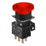 S16BR-H3RC24 RED/1C/LED 24V Грибовидная кнопка, 16 мм