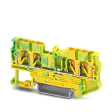 PT 2,5-QUATTRO-PE Клемма защитного провода, Тип подключения: Зажимы Push-in, Сечение: 0,14 мм² - 4 мм², AWG: 26 - 12, Ширина: 5,2 мм, Высота: 35,3 мм, Цвет: желто-зел., Тип монтажа: NS 35/7,5, NS 35/15