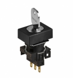 S16KRT-3EKC 2(R-0-R)/C/1C Селекторный переключатель с ключом, прямоугольный, 16 мм