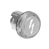 LPSL1187 Колпачок светового индикатора с символом "опасное напряжение", металлический корпус, под диаметр отверстия d=22 мм, (без крепежного основания LPXAU 120M), бесцветный preview