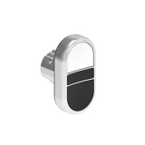 LPSB7114 Кнопка нажатия с двумя плоскими, утапливаемыми кнопками без фиксации, цвета белый-черный, (без крепежного основания LPXAU 120M) preview