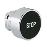 8LM2TB1132 Толкатель кнопки в металлическом корпусе, утапливаемый, без фиксации, (без крепежного основания ..AU120), цвет черный, с символом "STOP" preview