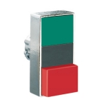 8LM2TB7213 Толкатель двойной кнопки нажатия, в металлическом корпусе, без фиксации, с 1 выступающей и 1 утапливаемой кнопками, (без крепежного основания ..AU120), цвет кнопок: зеленый/красный preview