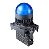 L2RR-L1BL, Контрольная лампа куполовидная, LED 100-220VAC, НЗ, цвет голубой