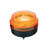 MS86W-B00-Y Светодиодная сигнальная лампа, диаметр = 86 мм, пост.+ миг. свечение + вращение + Зуммер, 24 VDC, Желтый,  IP65, плафон низкопрофильный