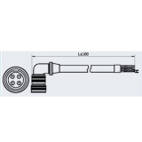 VM250-L050-MN кабель двигателей 2.9-5.5кВт ( мотор UVW), без тормоза, фланец 180 мм (угловой), 5 м preview