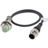 PRW12-4DN Датчик приближения индуктивный НЕэкранированный (не заподлицо), диаметр 12 мм, расст. сраб. до 4 мм, Рабочее напряжение 12-24VDC, выход NPN - НО, 500Гц, с разъёмом на кабеле.