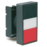 8 LP2T BL7112 Толкатель двойной кнопки нажатия с возможностью установки подсветки, в пластиковом корпусе, без фиксации, утапливаемые кнопки, (в комплекте с крепежным основанием ..AU120), цвет кнопок: черный/красный preview