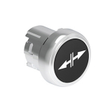 LPSB1502 Нажимная кнопка Platinum диаметром 22 мм, утапливаемая, без фиксации, с пружинным возвратом, символ стрелки влево-вправо, цвет черный, (без крепежного основания LPXAU 120M) preview