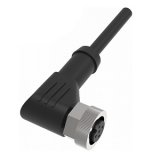 QE12-N5G5 Разъём угловой с кабелем. Разъем: M12, 5pin, мама (гнездо), медно-никелевый сплав + PVC, Imax-4A, 250VAC/DC, IP67, -30˚С…90˚С; Кабель: 5-жильный, длина 5 м preview