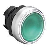LPCQL103 Толкатель кнопки  c фиксацией, с возможностью установки подсветки, пластиковый (без крепежного основания ..AU120) цвет зеленый