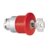8LM2TB6544G510 Толкатель грибовидной кнопки d=40 мм в металлическом корпусе, для простой остановки, с фиксацией, возврат ключом G510, (без крепежного основания ..AU120), цвет красный preview