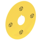LPXAU124 Пластиковый диск для грибовидных кнопок с символами IEC60417-5638, 90 мм preview