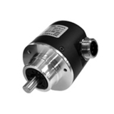 E50S8-400-3-N-24-CS Энкодер инкрементальный, корп.50 мм, с выступающим валом d = 8 мм, разрешение - 400 имп., T - выход комплементарный NPN, 3 фазы (A, B, Z), питание DC12-24V. Разъём на корпусе сбоку.