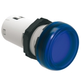 LPMLM6 Моноблочный светодиодный индикатор, d=22 мм, постоянное свечение, 230VAC, Т= -25...+70 C, IP66, IP67, IP69K с передней; IP20 с задней стороны, Цвет синий preview