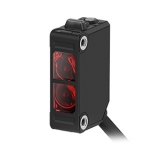 BJX300-DDT-P Фотодатчик компактный, диффузное отражение от объекта, расст.сраб. 300 мм, красный 650 нм, размер 11x32x20 мм, выход PNP, на свет/на затемнение, рег. чувст-сти, питание 10-30VDC, IP65, кабель 2м