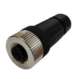 QE12-N5F Разъем прямой M12, 5pin, мама (гнездо), медно-никелевый сплав + PVC; 250VAC/DC, IP67, -40˚С…85˚С, под кабель 4...6мм, винтовые зажимы preview