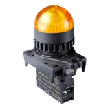 L2RR-L1YD, Контрольная лампа куполовидная, светодиодный модуль подсветки LED 12-30VDC/AC, цвет желтый