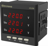 S3U96-CJ 380В К 1RS485 2DO Вольтметр 3-х фазный, тип индикатора - LED, питание АС/DC 80-270В, размеры лицевой панели 96х96 мм, вырез в щите 91x91 мм, Выходы: RS485 (протокол Modbus-RTU), 2 реленых выхода: 5A, 250VAC, IP64, Tемпература работы -40..+70C preview