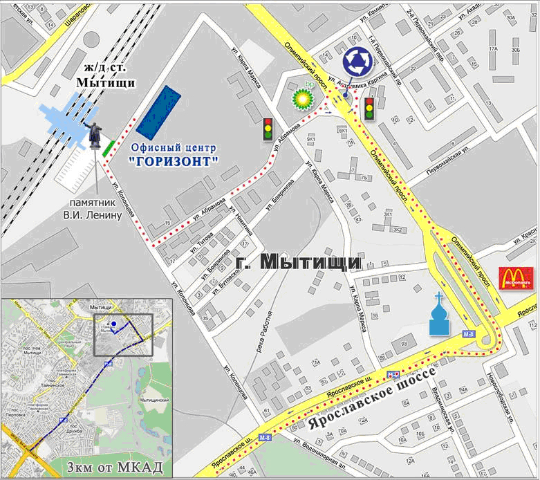 схема проезда