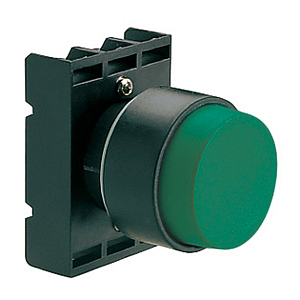 8 LP2T B203 Толкатель кнопки в пластиковом корпусе, выступающий тип, без фиксации, (без крепежного основания ..AU120), цвет зеленый