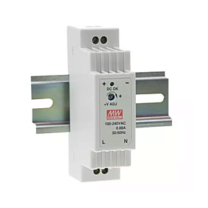 DR-15-24 Источник питания на DIN рейку, Размер 25 x 93 x 56 мм, Выход 24VDC, 0.63А, 15Вт   Mean Well