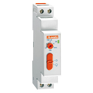 TM LS Реле времени для лестничного освещения, Напряжение питания 220-240VAC, Шкала 0,5 сек-20 мин, Выход - 1 контакт 16A, 250VAC, с задержкой НО, установка на DIN рейку