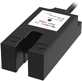 PU07-TDPO Щелевой U-образный оптический датчик, длина луча 7 мм, глубина вилки 19,5мм, выход PNP, режим работы: на затемнение, регул. чувствит., питание 10…30VDC, IP64, кабель 2 м