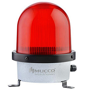 SNT-D12522-1 Сигнальная лампа в алюминиевом корпусе, стробоскопический эффект, Красный, 85-260V AC/DC, IP65.