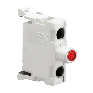 LPXLPBE4 Светодиодный индикатор для кнопочных пультов типа LPZP, с постоянным свечением, с полной защитой от повыш. напряжения, с винт. клеммами, питание 85…140V AC, цвет красный