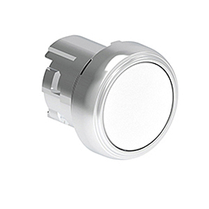 LPSQ108 Металлическая кнопка Platinum диаметром 22 мм, утапливаемая, с фиксацией, цвет белый, (без крепежного основания LPXAU 120M), возврат повторным нажатием