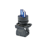 MTB5-AK26713 Переключатель на 2 положения с фиксацией и подсветкой, синий, 1NO, 220V AC/DC, IP65, пластик preview